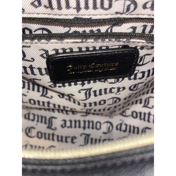 Juicy Couture Black Rhinestone Logo Mini Satchel With Adjustable Strap & Gold - Picture 7 of 15